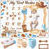 Cowboy Baby Boy Milestone Blanket Western Theme Cow Print Baby Growth Chart