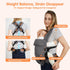 (7-44 lbs), Ergonomic Baby Carrier Newborn to Toddler Lightweight Infant Carrier with Windproof Cover & Bottle Bag