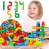 Pipe Building Toys, Educational Tubular Pipes for Kids 3+, STEM Building Blocks Set with 72 Pcs Stim Toy