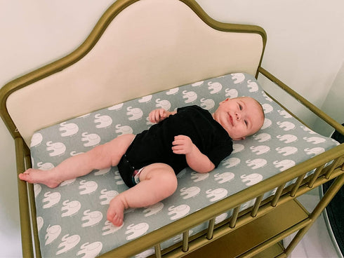 BaeBae Goods 4 Pack Changing Pad Cover Premium Baby Changing Pad Covers Boy or Girl Changing Pad Cover Pure Jersey Knit