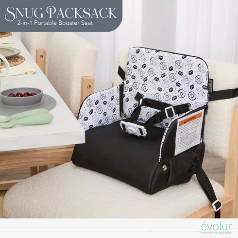 Packsack 2-in-1 Evolur Snug Portable Booster Seat and Travel Bag