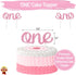 1st Birthday Girl Decorations WITH Crown - 1 Year Old Baby First Birthday Decorations - Princess Theme Cake Smash Party