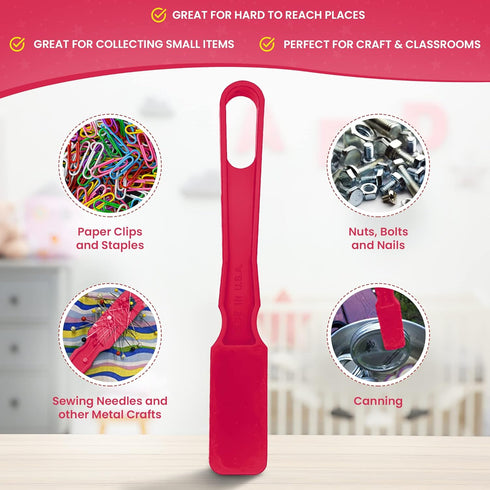 MR CHIPS Made in USA Magnetic Wands with 3/4 Inch Plastic and Metal Rings - 100 pcs Reusable Storage Bag