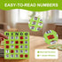 10-Pack GSE Games & Sports Expert Fingertip Shutter Slide Bingo Cards, Reusable Easy-Read Green Jumbo Bingo Game Cards