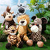 12 8 Inch Set HyDren Pieces Safari Stuffed Animals Jungle Animal Toys Boys Girls Plush Forest Animals Lion Elephant