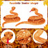Snake Plush, Large 71 in Stuffed Snake Toy for Kids, Lifelike Plush Snake for Birthday Present Party Prank Prop (Brown)