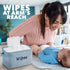Baskets for Organizing Wipes and Newborn Essentials, Diaper and Wipes Organizer, Linen Basket with Handle, Blue