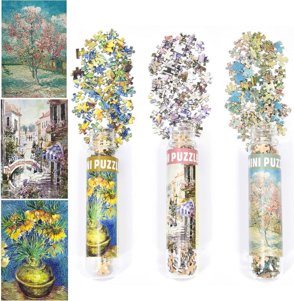 3 Pack Mini Jigsaw Puzzles 150 Pieces for Adults - Small 6 x 4 Inches House Entertainment Toys Home Decor