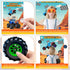 PLULON Pin The Wheels on The Truck Party Game for Kids, Birthday Pin The Tail Games Big Poster with Tyres Stickers