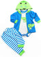 Reborn Baby Doll Clothes - 3 Piece Crocodile Set for 17-18 Inch Boy Dolls in Blue Outfit