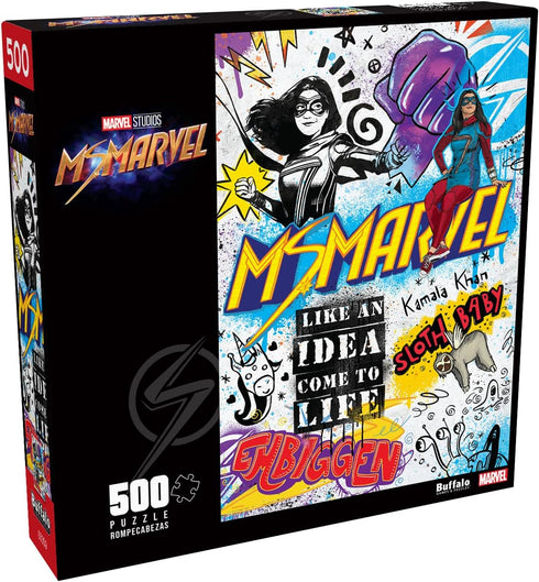 Buffalo Games - Marvel Ms. Marvel 500 Piece Jigsaw Puzzle for Adults, Perfect for Game Nights, 21.25 x 15.00