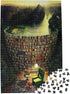 Moruska 1000 Pieces Puzzles for Adults - Wooden Jigsaw Puzzle Challenge - Bookshelf Dam