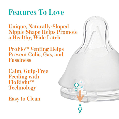 (1.5 8 6-Pack Evenflo Balance Plus Standard Neck in) Nipples for use ONLY with Evenflo Balance Plus Standard Neck