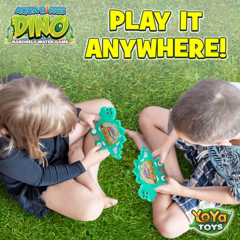 YoYa Toys Aqua Rings Dinosaur Handheld Game for Kids, Retro Portable Road Trip Toys and Calming Travel Games