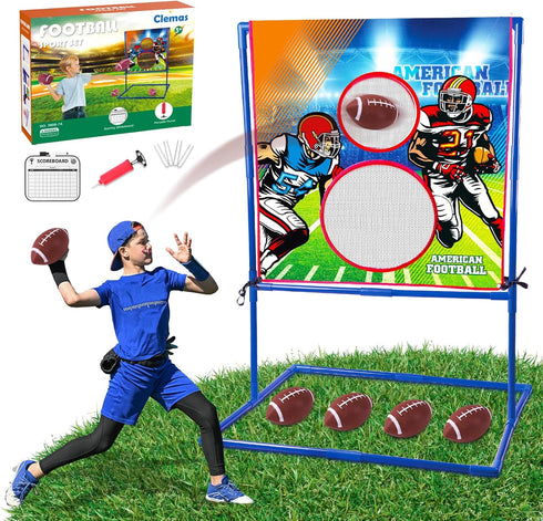 Throwing Target Game for American Football, Outdoor Fun for Kids 6-12, Perfect for Parties and Gatherings