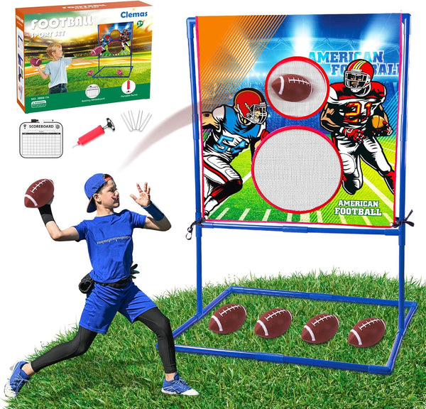 Throwing Target Game for American Football, Outdoor Fun for Kids 6-12, Perfect for Parties and Gatherings