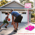 Pink Adjustable Basketball Hoop for Kids 2-6 Years, Portable Indoor/Outdoor Play