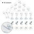 80 Elephant Baby Shower Thank You Stickers, 2 Inch Elephant Themed Favor Label Stickers