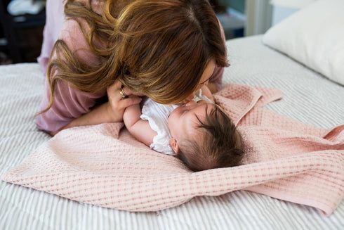 Waffle Weave Soft Cotton Baby Blanket by Lulujo