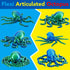 Maxdecoer 3D Articulated Printed Octopus Figure, Flexible Poseable Sea Creature, Desk Decor Fidget Toy, Collectible