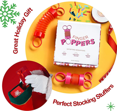 stargo Pack 2 Finger Poppers Fidget Toys, Finger Fidgets for Women, Men, and Young Adults, Finger Strengthener