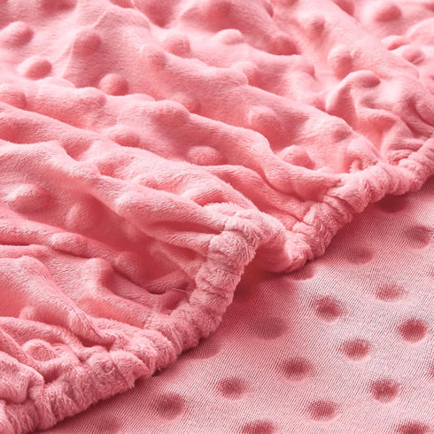 Pack 26 38 Inch Entisn N Play Sheets Fitted, x Minky Dot Mini Crib Sheet for Girls, Soft and Warm Fleece Nursery