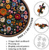 PICKFORU 1000 Vintage Wildflower Puzzles for Adults Pieces, Round Butterfly Bee Plant Puzzle Nature Art, Circle Pretty
