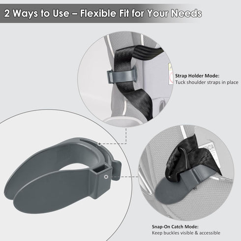 Micutapsino Harness Strap Organizer for Car Seats with Anti-Slip Silicone Pads Speeds Up Buckling Original Invention