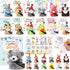 48 Pcs Birthday Mini Animal Plush Toy with Birthday Hats, Stuffed Animal Bulk for Kids, Classroom Reward Gifts