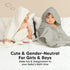 2-Pack, 30x30 KeaBabies Muslin Hooded Baby Towels for Newborn Girls, Boys - Organic Cotton Baby Bath Towels Hooded