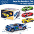4-Pack Car Toys for 3-6 Year Old Boys and Girls, 7 Inch Friction Powered Pull Back Alloy Race Trucks Cars for Kids