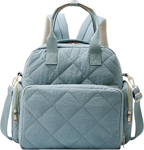 Generic Tristan Home Quilted Diaper Bag Backpack Insulated Bottle Pockets, Maternity Hospital Travel