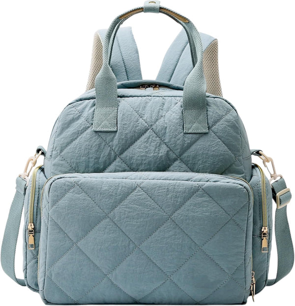 Generic Tristan Home Quilted Diaper Bag Backpack Insulated Bottle Pockets, Maternity Hospital Travel