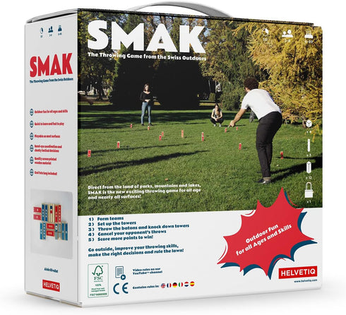 Helvetiq SMAK The Throwing Game - Fun Outdoor Game for 2-6 Players, Lawn Game for Kids and Adults