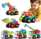 Cogwak 6 Pack Friction Construction Vehicles Toys for Boys, Push and Go Engineering