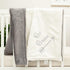 Luxuriously Soft Luxury Cuddle Minky Baby Blanket Super Soft Double Layer Embroidered Faux Fur Nursery Bed Blanket