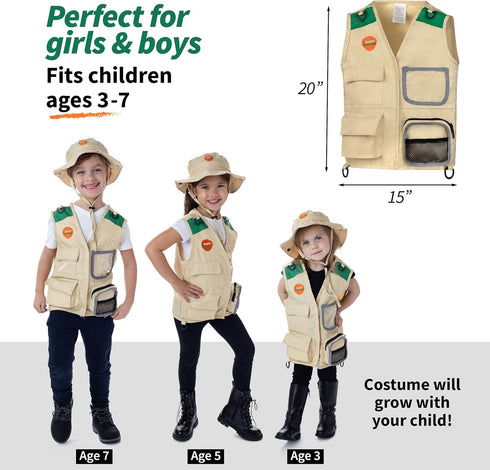 Set, 3-in-1 3-7, Born Toys Kids Costumes Dress Up & Pretend Play, Ages Washable