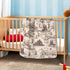 Mazeann 30x40in Western American Cowboy Baby Blankets Soft Warm Crib Stroller Blanket for Toddler Newborn Girls Boys