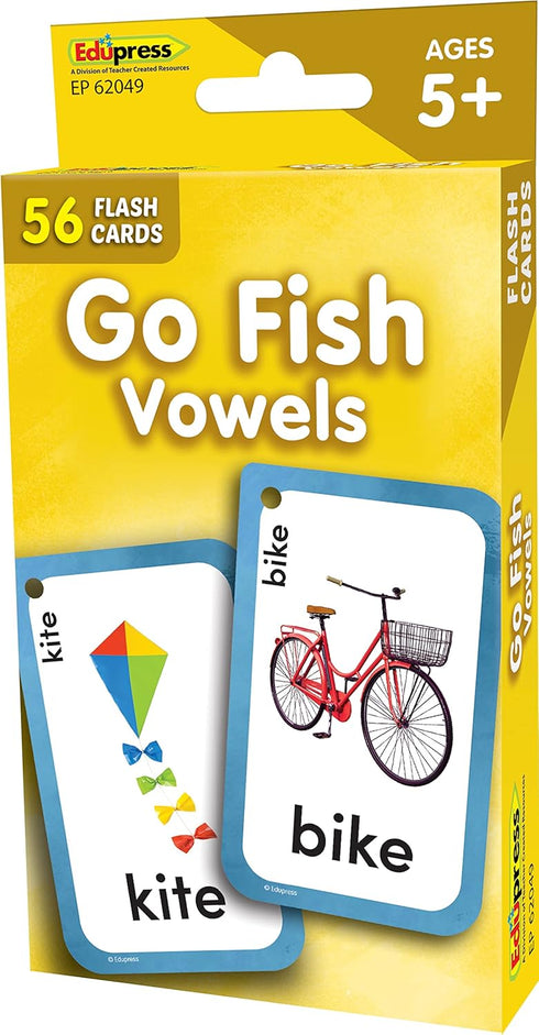 (EP62049) Go Fish Vowels Flash Cards