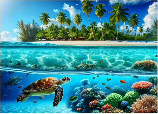 Sutinban Sea Turtle 1000 Piece Puzzle for Adults, Coolest Adult Puzzle 1000