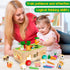 Toddlers Montessori Educational Wooden Shape Sorting Toys with Vegetables & Farm Animals for Ages 1-3