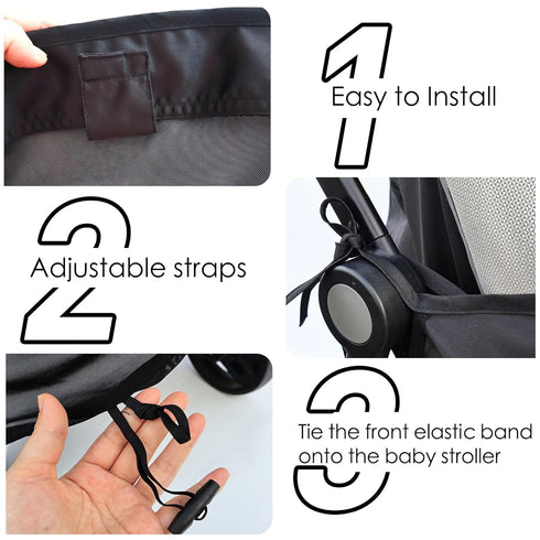 MARLIFER 97% Stroller Sun Shade - Universal Stroller Sun Shade for Travel Strollers, Jogging Strollers; Baby