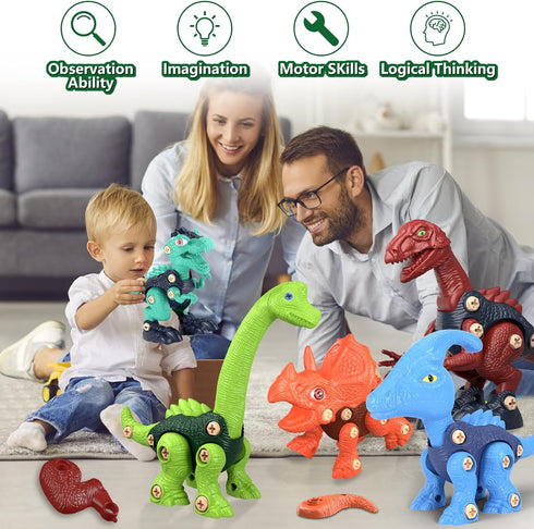 Jasonwell Kids Building Dinosaur Toys, Boys STEM Take Apart Construction Set for Toddler Girls Age 3-8