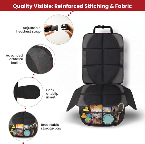 Seat,3 Upgraded Car Seat Protector for Child Car Seat Protector Under Baby Car Sides Extended Car Seat Cover Waterproof