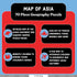 Mudpuppy Map of Asia 70 Piece Geography Puzzle with Country-Shaped Pieces and Iconic Landscapes