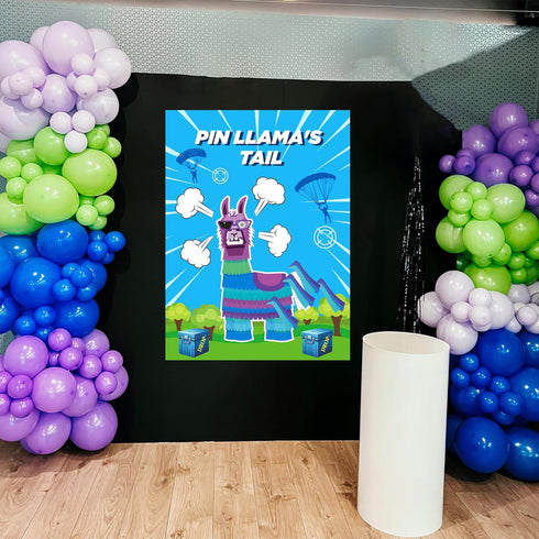 Video Game Party Decorations, Pin The Tails on Llama Game with 28PCS Tails Stickers for Video Game Theme Party