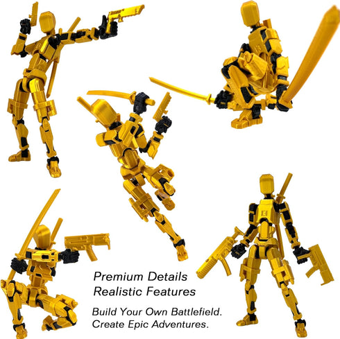 13 SetAssembled, 3D Dummy 13 13 (5-Pack) Gatling Gun Titan Action Figure Robot T Action Figure Printed Action Fidget