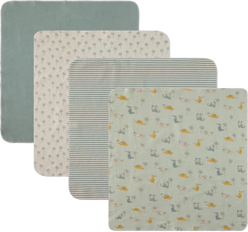 4 Pack Multipack Cudlie Receiving Blankets: Ultra-Soft Essentials for Baby Boys and Girls, Swaddling, Cuddling