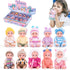 Vueos 10pcs Set 4 Inch 3+ Reborn Baby Dolls - Open Eyes Realistic Baby Doll Toys for Kids, Mini Dolls Collection