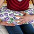 Purple Wildflowers Watercolor Baby Nursing Pillow Covers for Boy Girl Retro Hydrangea Floral Leaves Nursery Slipcovers